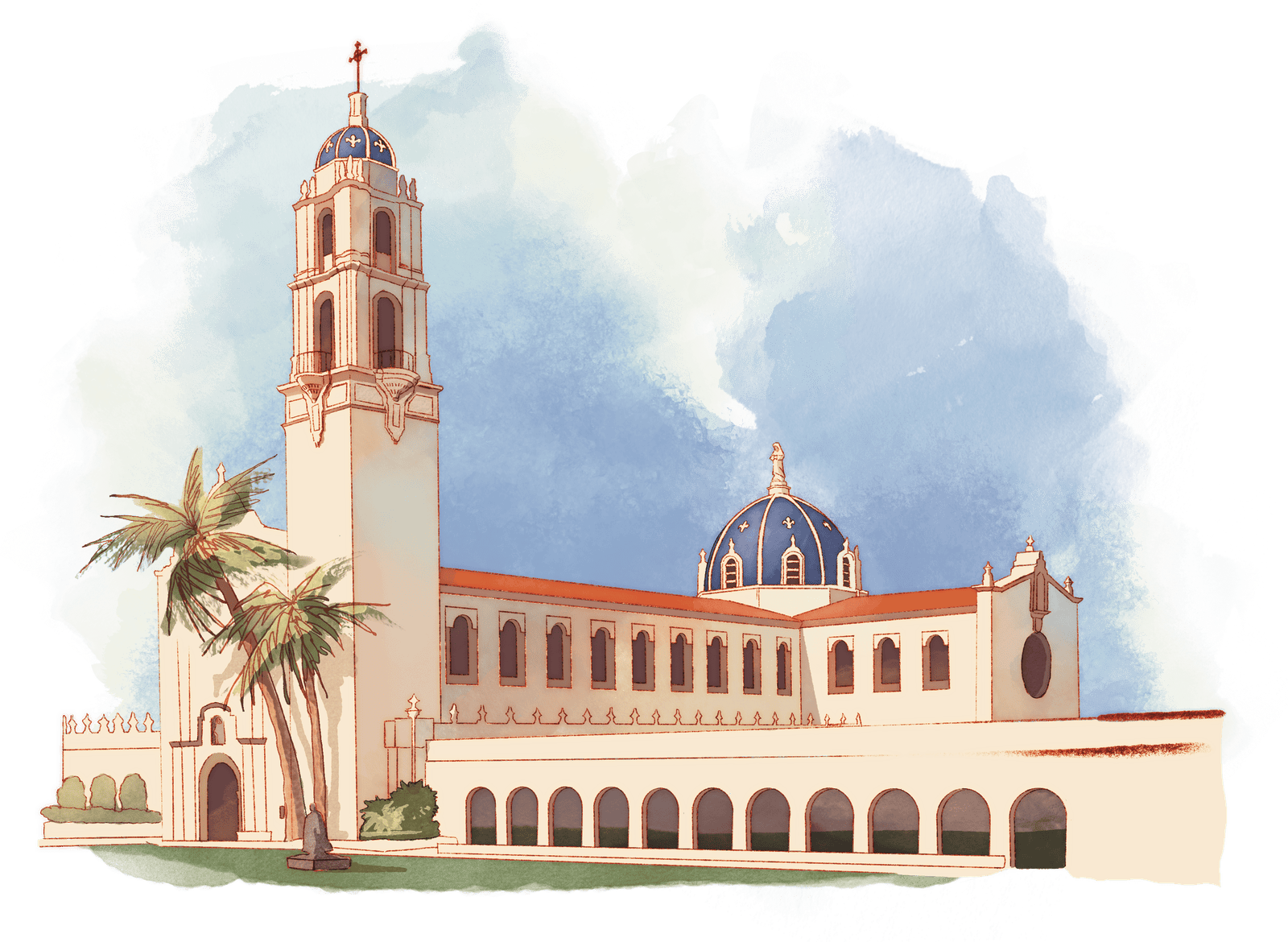 Illustration of the ceremony church